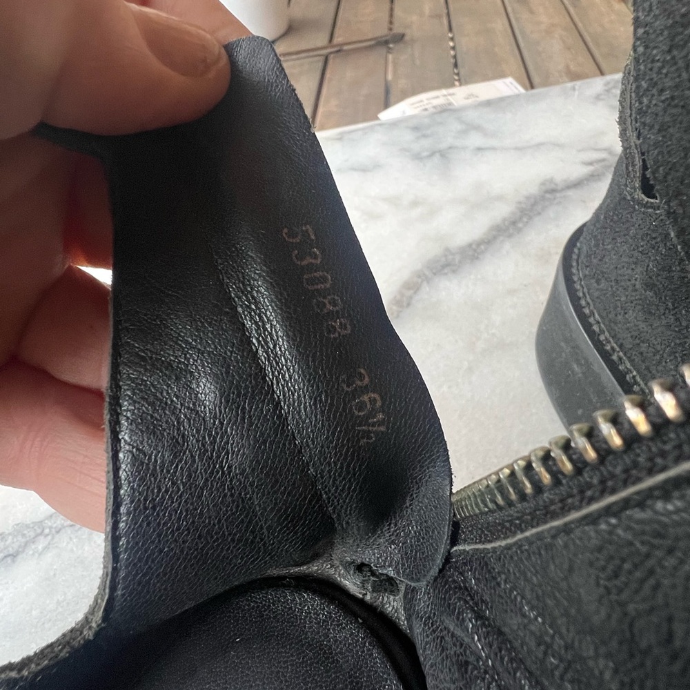 HELMUT LANG black suede sandals with ankle strap 36.5 - Picture 9 of 12